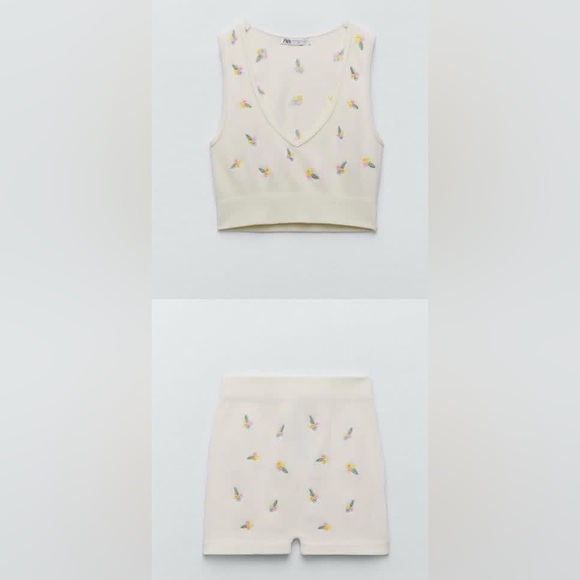 Zara Ribbed Floral Set - Picture 2 of 4